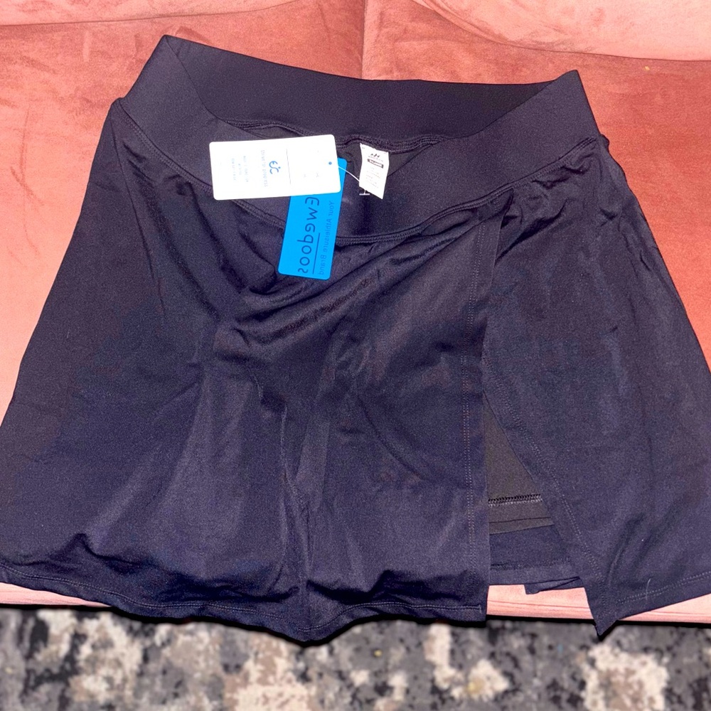 Ewedoos high waisted, black squirt with built-in shorts ￼